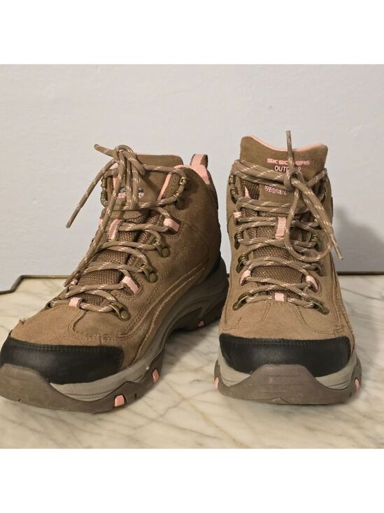 Skechers Shoes - SKETCHERS Womens Trego Alpine Trail Hiking Boots W11 Tan Suede
